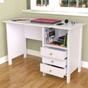 Inval White Modern Straight Desk