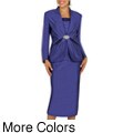 Divine Apparel Ribbon and Pleat Detail Missy Skirt Suit