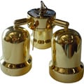 3-light Polished Brass Ceiling Fan Light Kit