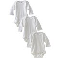 Gerber White Long Sleeve Bodysuit (Pack of 3)