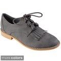 Tressa Collection Women's 'Sierra' Fringe Detail Lace-up Oxfords