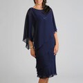 S.L. Fashions Women's Tiered 2-piece Evening Dress