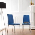 ETHAN HOME Matilda Blue Retro Modern Dining Chair (Set of 2)