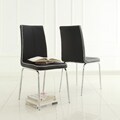 ETHAN HOME Matilda Black Retro Modern Dining Chair (Set of 2)