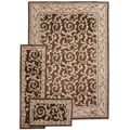 Morning Blossom Transitional Brown 3-piece Rug Set