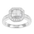 14k White Gold 3/4ct TDW Diamond Engagement Ring (H-I, I1-I2)