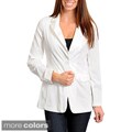 Stanzino Women's Single-button Satin Lapel Blazer