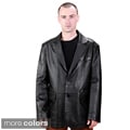 Ramonti Men's Classic Genuine Leather Two-button Blazer