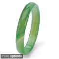 PalmBeach Genuine Green or Red Agate Bangle Bracelet 9