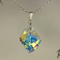 Jewelry by Dawn Large Cosmic Crystal AB Sterling Silver Boxed Chain Necklace