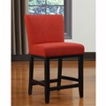 Portfolio Orion Sunset Red Linen Upholstered 24-inch Bar Stool