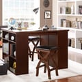 Jaidyn Espresso 3-piece Counter Height Storage Dining Set