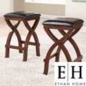 ETHAN HOME Jaidyn Espresso X-base 24-inch Counter Height Stool (Set of 2)