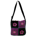 Purple Cotton Flower Patch Bag (Nepal)
