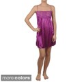 Hailey Jeans Co. Women's Lace Top Satin Chemise Nightie