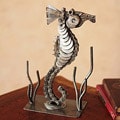 Handcrafted Recycled Auto Parts 'Lucky Seahorse' Sculpture (Peru)