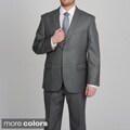 Caravelli Men's Grey Shark Pattern 2-button Suit