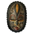 Handcrafted Sese Wood 'Heart of Grief' African Mask (Ghana)