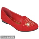 Hailey Jeans Co. Women's 'Clara-2' Web Detail Sueded Round Toe Flats