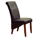 Espresso Faux Leather Parson Chairs (Set of 2)