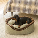 Soft Touch Faux Suede Oval Cuddler Pet Bed