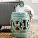 ABBYSON LIVING Moroccan Teal Ceramic Garden Stool