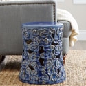 ABBYSON LIVING Osla Antique Blue Ceramic Garden Stool