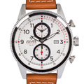 Jules Breting Adama Stainless Steel Men's Swiss Chronograph Quartz Leather Watch