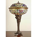 Tiffany-style Barquare Domed Table Lamp