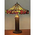 Tiffany-style Rose Mission-style Table Lamp