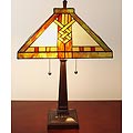 Tiffany-style Mission-style Table Lamp