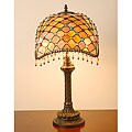 Tiffany-style Amber Beaded Table Lamp