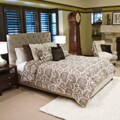 Sophie Tufted Taupe Velvet Queen-size Platform Bed