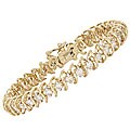 14k Gold 5ct TDW Diamond Swirl Bracelet (I-J, I)