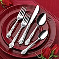 Rogers Co. Rose Elegance Stainless Steel 40-piece Flatware Set