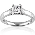14k Gold 1/3ct TDW Princess Diamond Solitaire Ring (H-I, SI1-SI2)