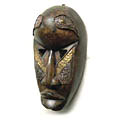 Boule Sese Wood, Brass Mask (Ghana)