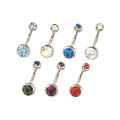 Stainless Steel Double-jeweled Barbell Belly Ring