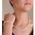 14k Gold Akoya Cultured Pearl Jewelry Set (5.5-6 mm/ 18 in/ 7in)