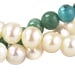 14K Gold White Cultured FW Pearl and Turquoise Necklace (4-5 mm/ 16 in)
