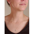 DaVonna 14k Gold Cultured Pearl and Diamond Earrings/ Necklace Set (7-7.5 mm/ 18 in)