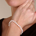 DaVonna Akoya Cultured Pearl Bracelet (6.5-7 mm/ 7 in)