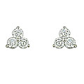 14k Gold & 1/2ct TDW Round Diamond Three-Stone Earrings (J-K, I2-I3)