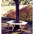 Large Cedar Adirondack Tree Bench