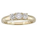 14k Gold 1/2ct TDW Diamond Three-Stone Ring (GH, I1-I2)