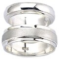 Sterling Silver Satin Finish Ring Set