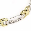 14k Two-tone Gold 1ct Diamond Bar Bracelet (H-I, I3)