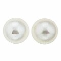 DaVonna 14k Gold Cultured White South Sea Pearl Earrings (9.5-10 mm)