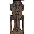 Pipe-smoking Tribal Mask Wall Hanging