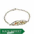 14k Black Hills Gold and Sterling Silver Bracelet